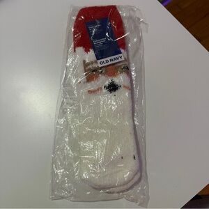 Old Navy Red and White Santa Socks